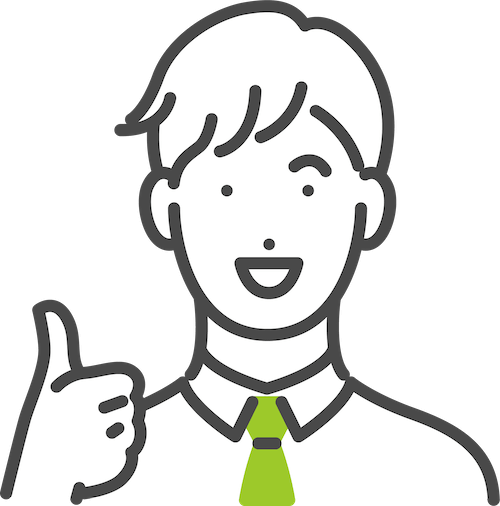 イラスト:笑顔で笑っている男性1