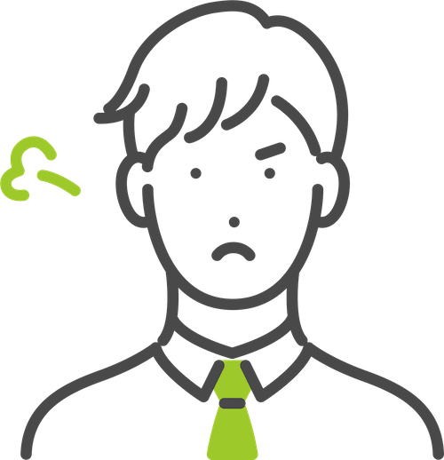 イラスト:困っている表情をした男性1