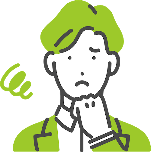 イラスト:困っている表情をした男性2