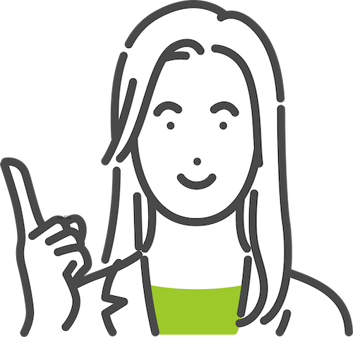 イラスト:笑顔で笑っている女性1
