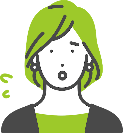 イラスト:困っている表情をした女性2