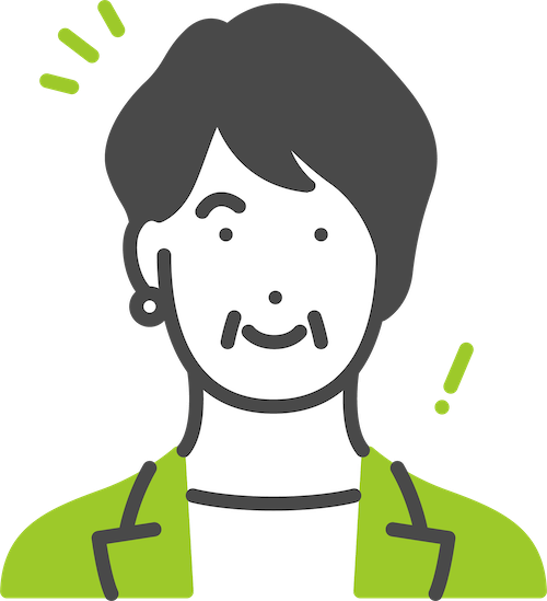 イラスト:笑顔で笑っている女性3